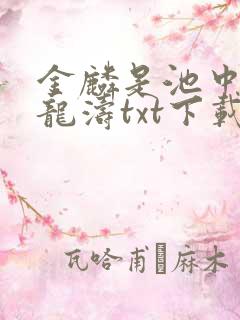 金麟是池中物侯龙涛txt下载