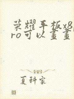 荣耀平板x8pro可以画画吗