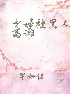 少妇被黑人肉到高潮