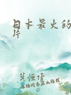 日本最火的动画片