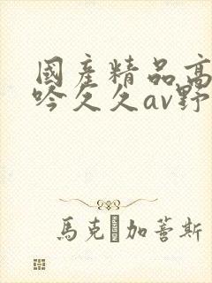 国产精品高潮呻吟久久av野狼