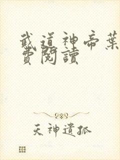 武道神帝叶辰免费阅读