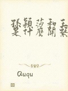 孙颖莎和王楚钦是什么关系