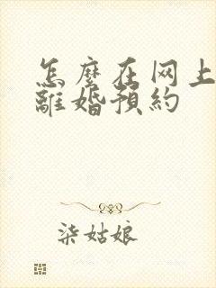 怎么在网上办理离婚预约