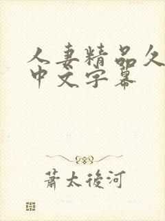 人妻精品久久久中文字幕