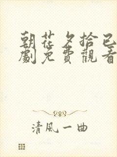 朝花夕拾已迟短剧免费观看