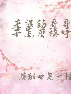 老婆的哥哥的儿子怎么称呼