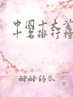 中国十大首富前十名排行榜