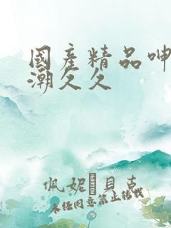 国产精品呻吟高潮久久