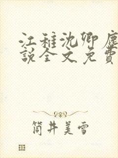 江稚沈卿尘的小说全文免费