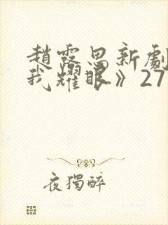 赵露思新剧《许我耀眼》27集在线观看
