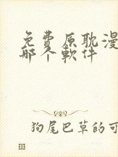 免费原耽漫画用哪个软件