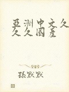 亚洲中文久久久久久国产