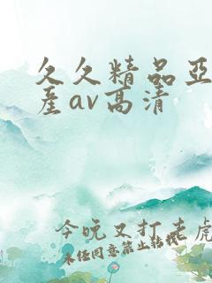 久久精品亚洲国产av高清