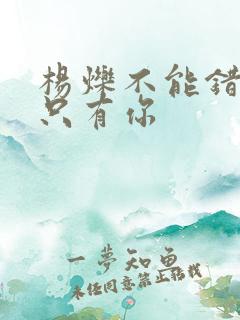 杨烁不能错过的只有你