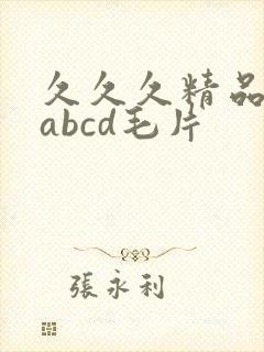 久久久精品国产abcd毛片