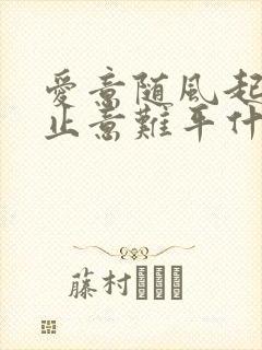 爱意随风起 风止意难平什么歌