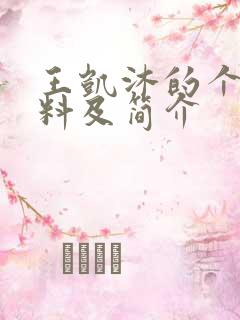 王凯沐的个人资料及简介