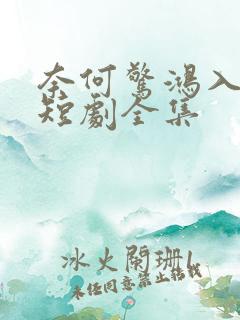 奈何惊鸿入我心短剧全集