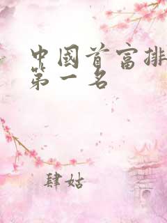 中国首富排行榜第一名