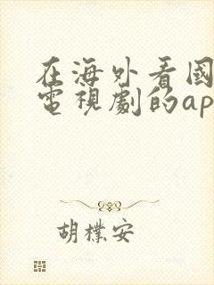 在海外看国内的电视剧的app