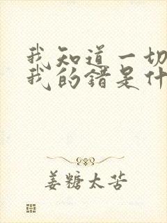 我知道一切都是我的错是什么歌