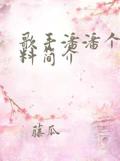 歌手潘潘个人资料简介