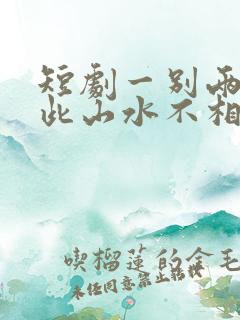 短剧一别两宽从此山水不相逢在线观看