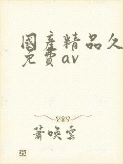 国产精品久久久免费av