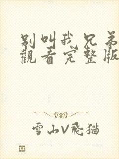 别叫我兄弟在线观看完整版电视剧