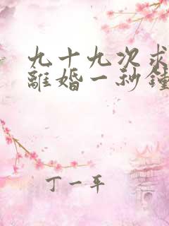 九十九次求婚,离婚一秒钟短剧