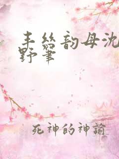 丰丝韵母沈蓉书野笔