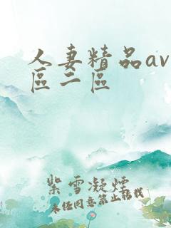 人妻精品av一区二区