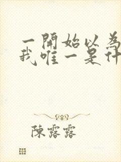 一开始以为你是我唯一是什么歌