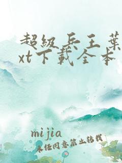 超级兵王叶谦txt下载全本