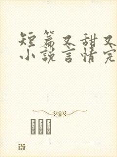 短篇又甜又撩的小说言情完结