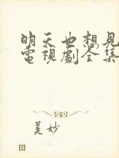 明天也想见到你电视剧全集免费观看