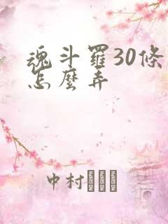 魂斗罗30条命怎么弄