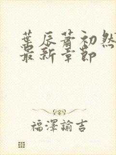 叶辰萧初然更新最新章节