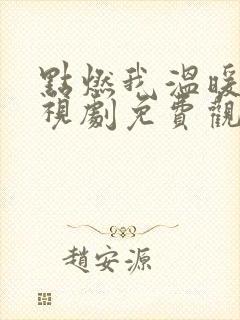 点燃我温暖你电视剧免费观看草民