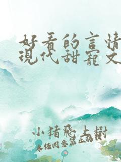 好看的言情小说现代甜宠文