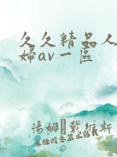 久久精品人妻少妇av一区