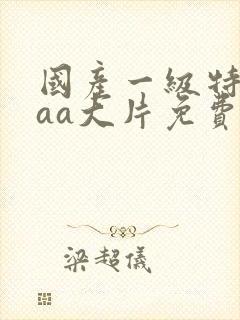 国产一级特黄aaa大片免费