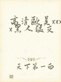 高清欧美xxxx黑人猛交