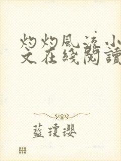 灼灼风流小说全文在线阅读