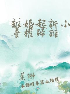 离婚起诉小孩抚养权归谁