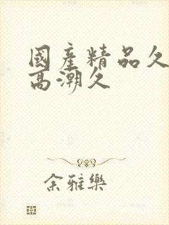 国产精品久久久高潮久