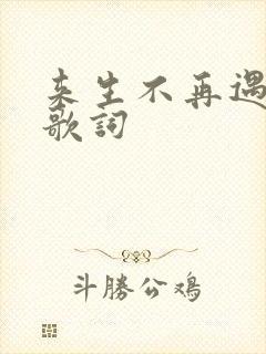 来生不再遇见你歌词