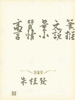 高质量文笔好的言情小说推荐