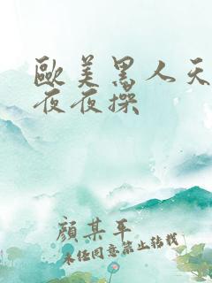 欧美黑人天天干夜夜操